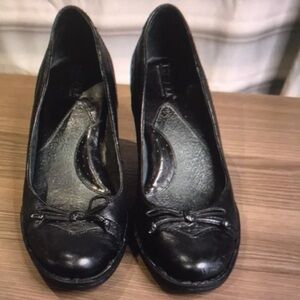 Born Black Leather Heels